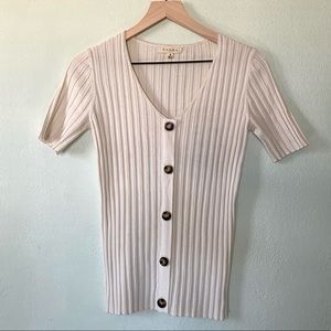 Ribbed short sleeve shirt